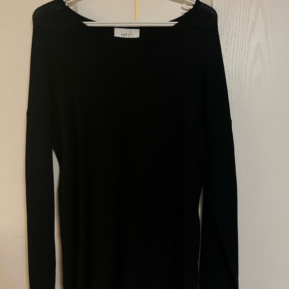 Kersh Wool Blend Black Sweater